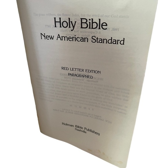 Holy Bible New American Standard red letter edition concordance - Picture 2 of 6